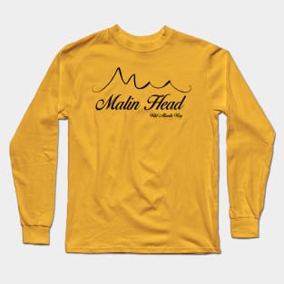 Wild Atlantic Way Ireland Apparel - Malin Head, black text Long Sleeve T-Shirt